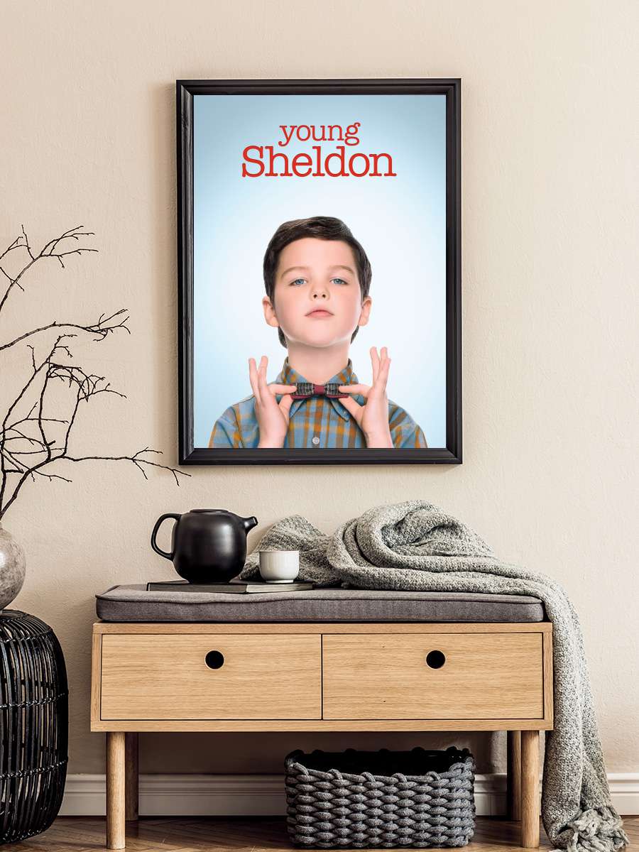 Young Sheldon Dizi Tablo Siyah Çerçeveli Dizi Poster Duvar Tablo