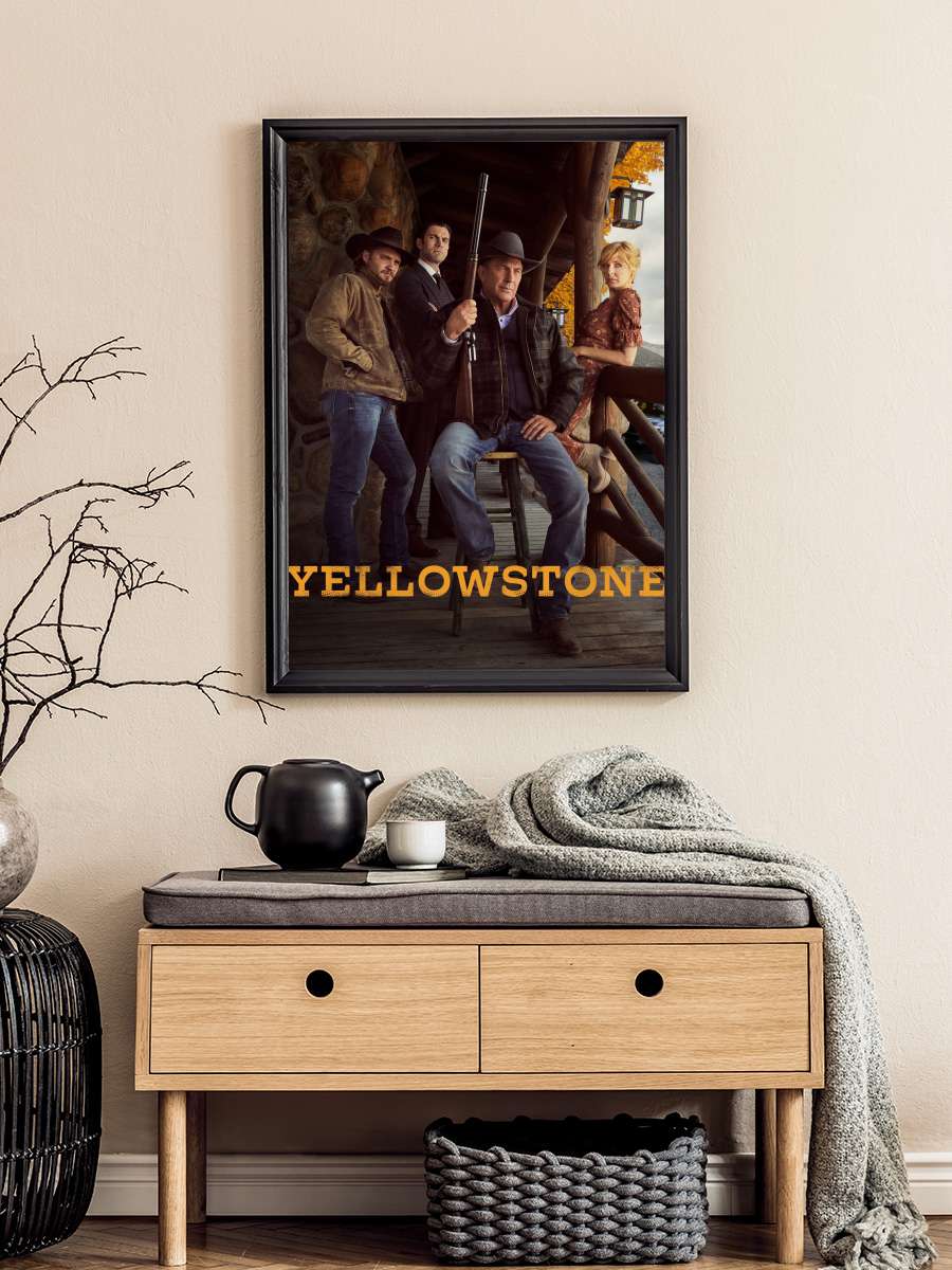 Yellowstone Dizi Tablo Siyah Çerçeveli Dizi Poster Duvar Tablo