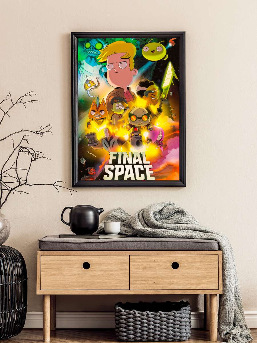 Son Uzay - Final Space Dizi Tablo Siyah Çerçeveli Dizi Poster Duvar Tablo