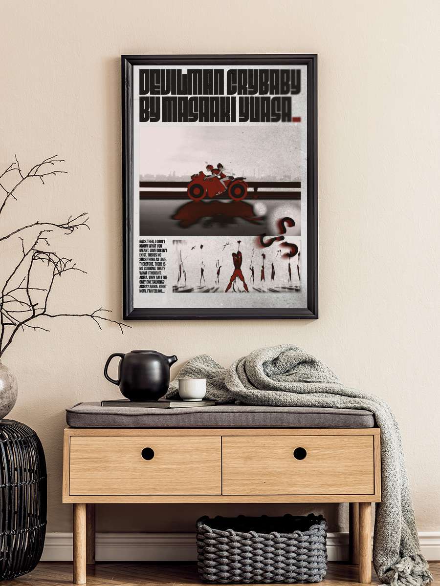 DEVILMAN crybaby Dizi Tablo Siyah Çerçeveli Dizi Poster Duvar Tablo