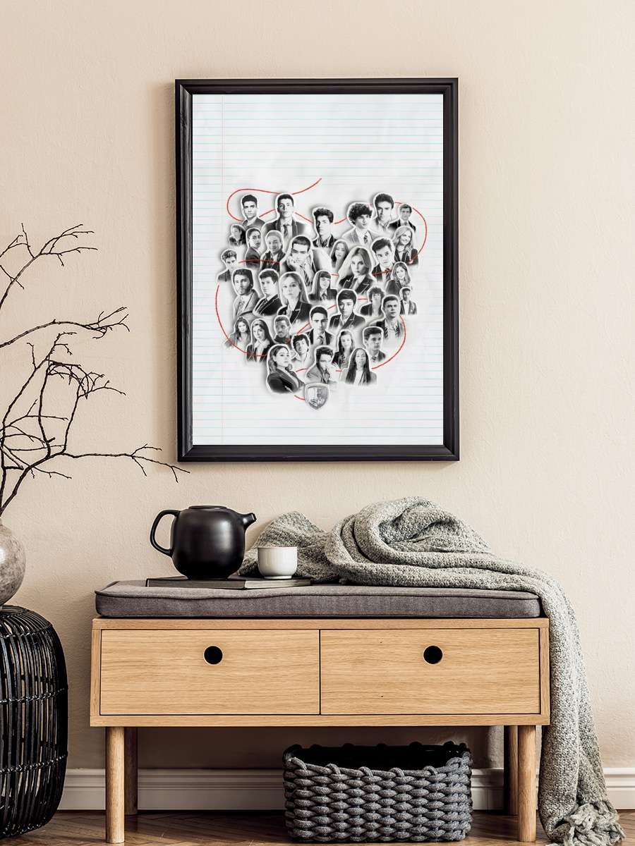 Élite Dizi Tablo Siyah Çerçeveli Dizi Poster Duvar Tablo