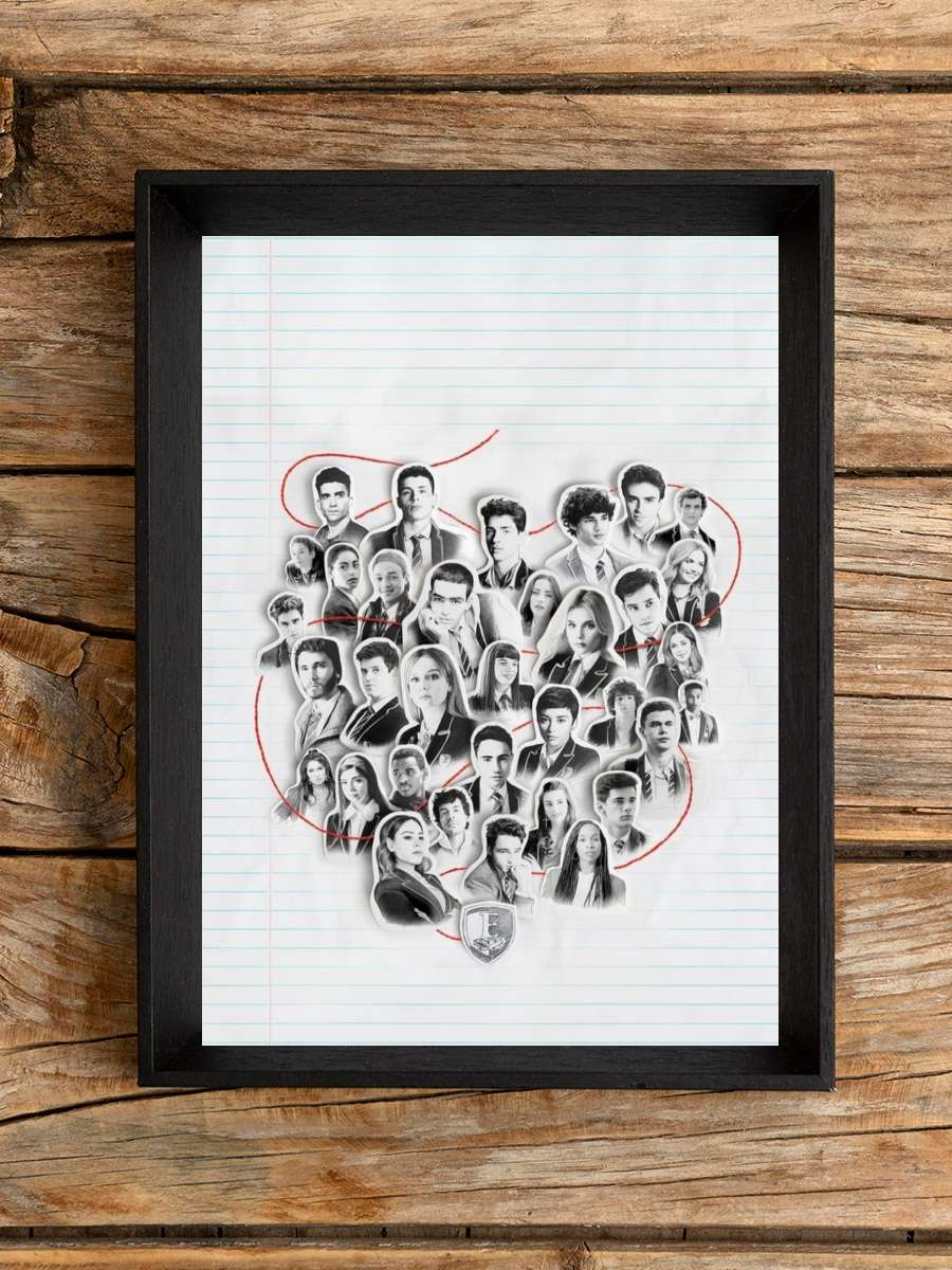 Élite Dizi Tablo Siyah Çerçeveli Dizi Poster Duvar Tablo