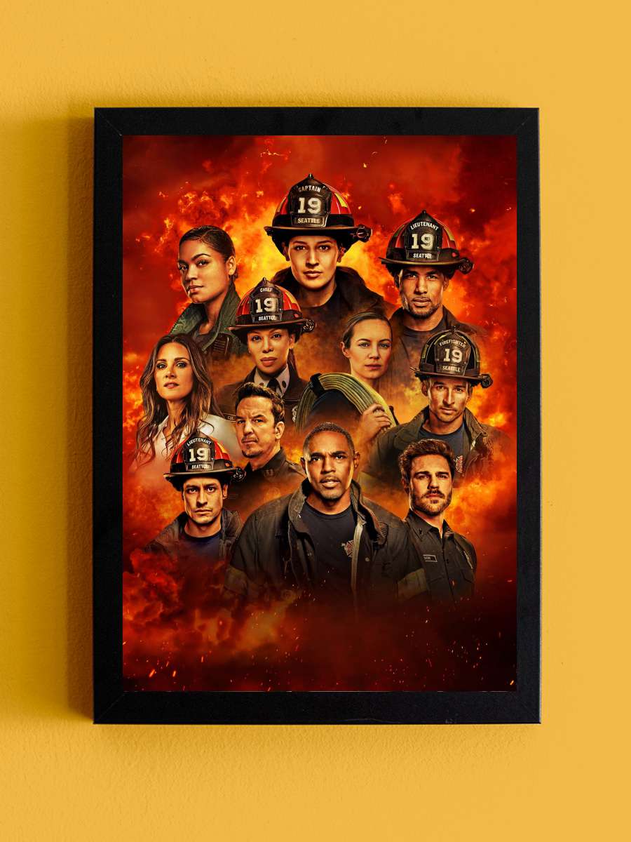 Station 19 Dizi Tablo Siyah Çerçeveli Dizi Poster Duvar Tablo - En İyi Fiyatlarla
