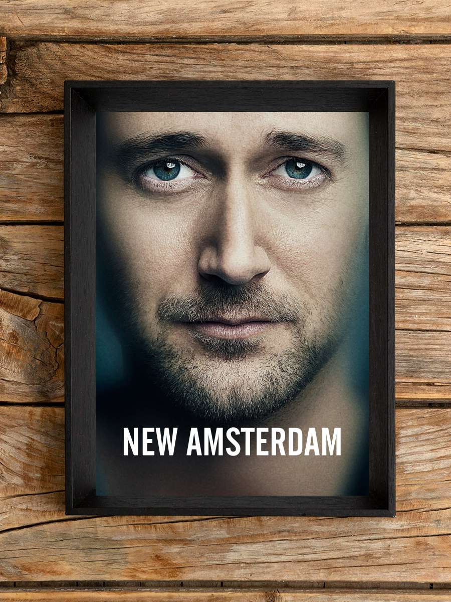 New Amsterdam Dizi Tablo Siyah Çerçeveli Dizi Poster Duvar Tablo