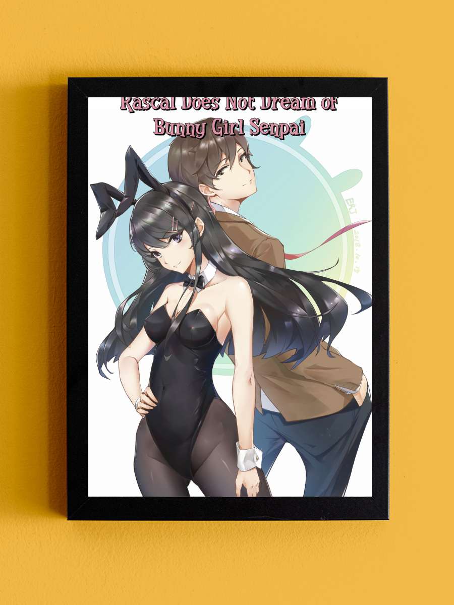 Seishun Buta Yarou wa Bunny Girl Senpai no Yume wo Minai - 青春ブタ野郎はバニーガール先輩の夢を見ない Dizi Tablo Siyah Çerçeveli Dizi Poster Duvar Tablo
