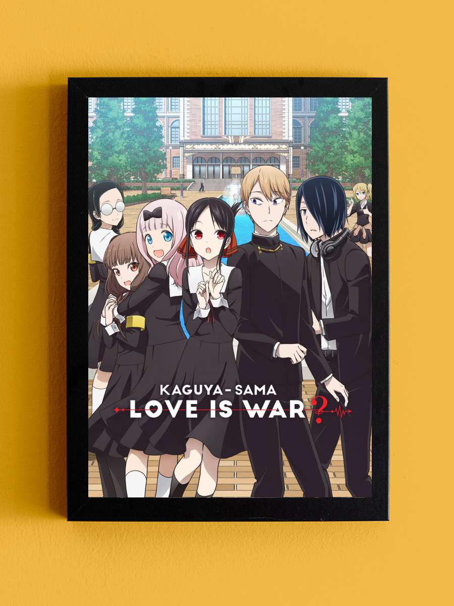 Kaguya-sama wa Kokurasetai: Tensai-tachi no Renai Zunousen - かぐや様は告らせたい～天才たちの恋愛頭脳戦～ Dizi Tablo Siyah Çerçeveli Dizi Poster Duvar Tablo - En İyi Fiyatlarla