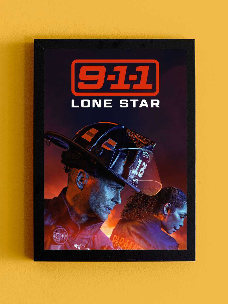9-1-1: Lone Star Dizi Tablo Siyah Çerçeveli Dizi Poster Duvar Tablo - En İyi Fiyatlarla