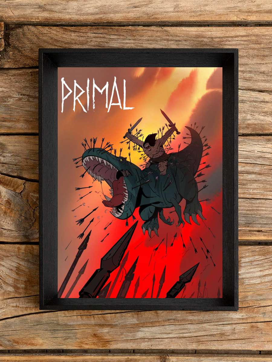 Primal Dizi Tablo Siyah Çerçeveli Dizi Poster Duvar Tablo