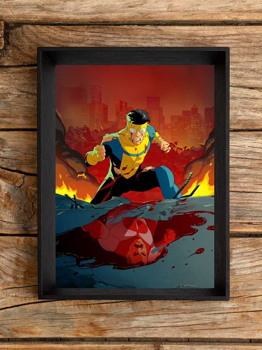 INVINCIBLE Dizi Tablo Siyah Çerçeveli Dizi Poster Duvar Tablo