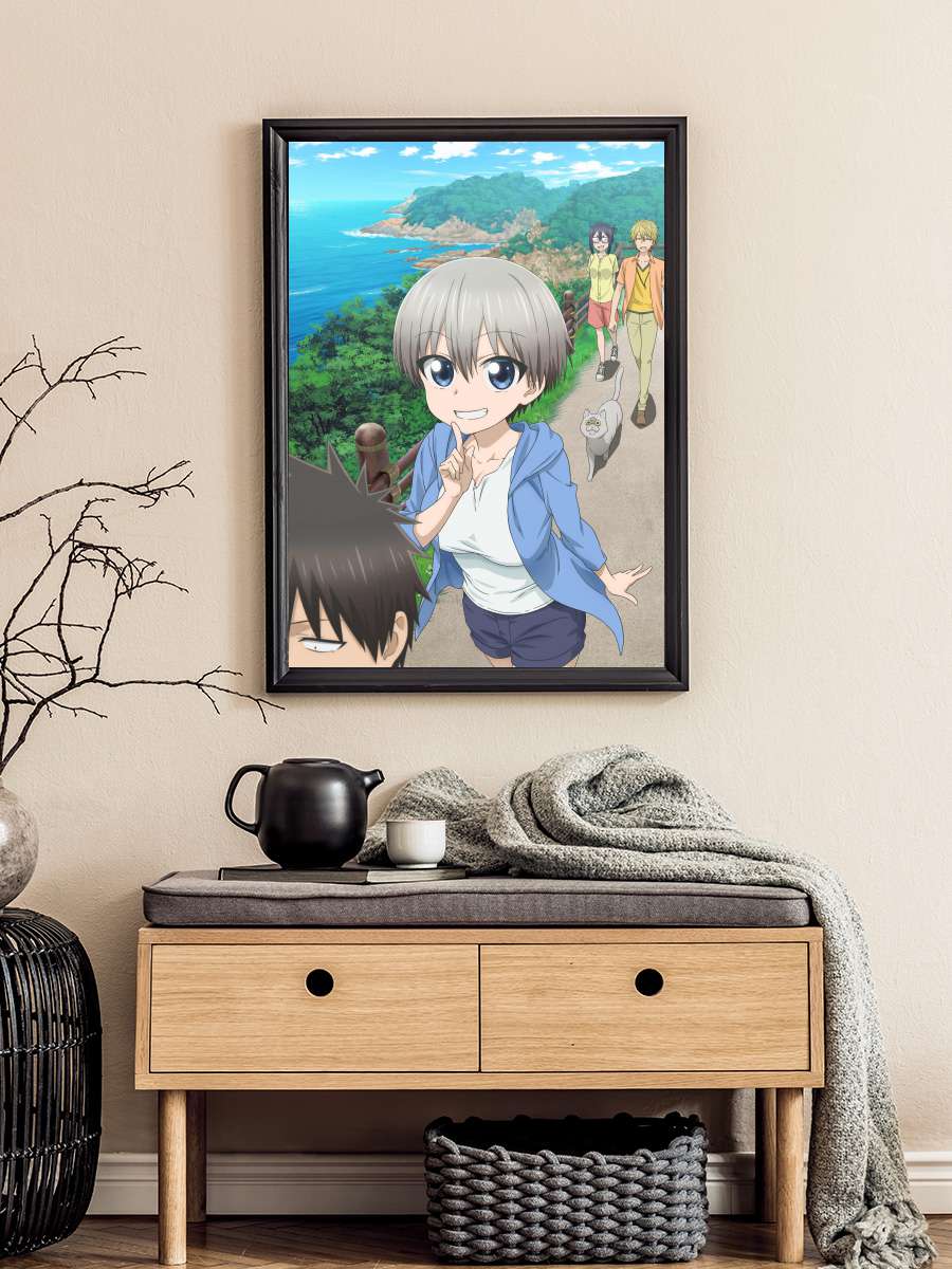 Uzaki-chan wa Asobitai! - 宇崎ちゃんは遊びたい！ Dizi Tablo Siyah Çerçeveli Dizi Poster Duvar Tablo