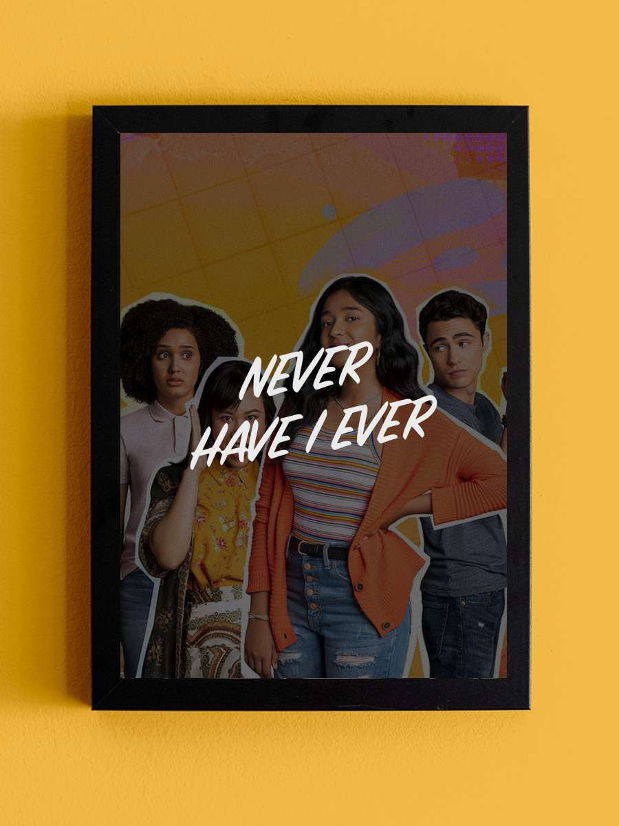 Never Have I Ever Dizi Tablo Siyah Çerçeveli Dizi Poster Duvar Tablo