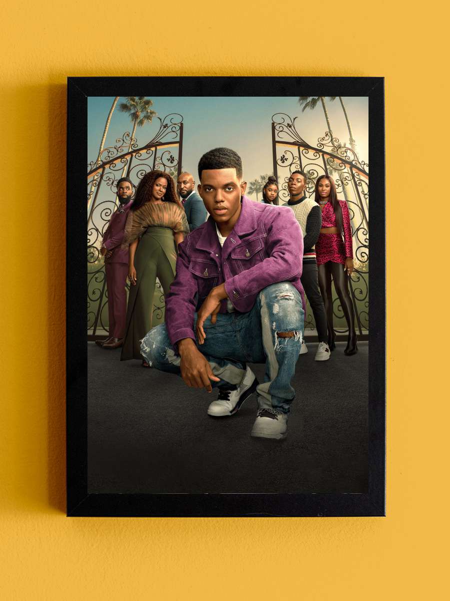 Bel-Air Dizi Tablo Siyah Çerçeveli Dizi Poster Duvar Tablo - En İyi Fiyatlarla