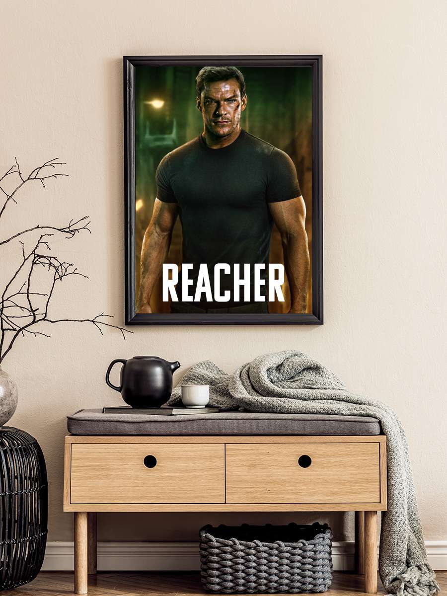 Reacher Dizi Tablo Siyah Çerçeveli Dizi Poster Duvar Tablo