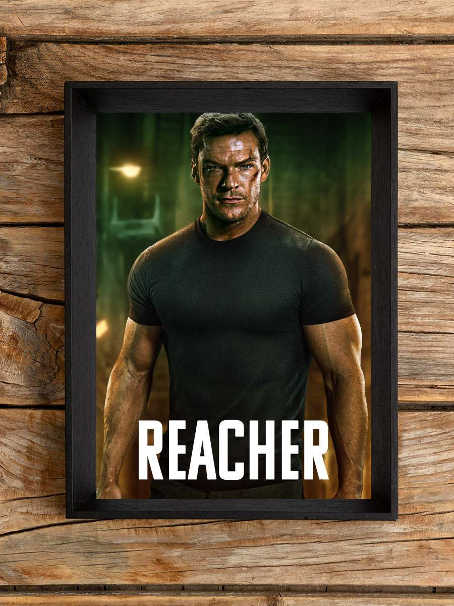 Reacher Dizi Tablo Siyah Çerçeveli Dizi Poster Duvar Tablo