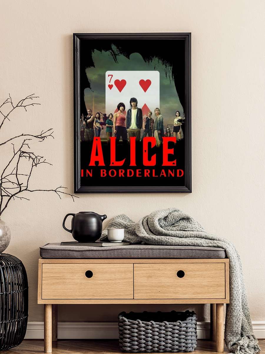 Alice in Borderland - 今際の国のアリス Dizi Tablo Siyah Çerçeveli Dizi Poster Duvar Tablo