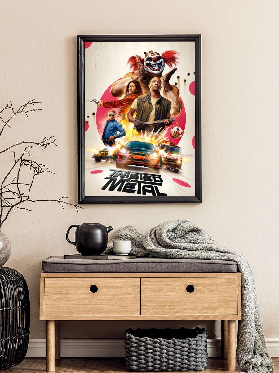 Twisted Metal Dizi Tablo Siyah Çerçeveli Dizi Poster Duvar Tablo