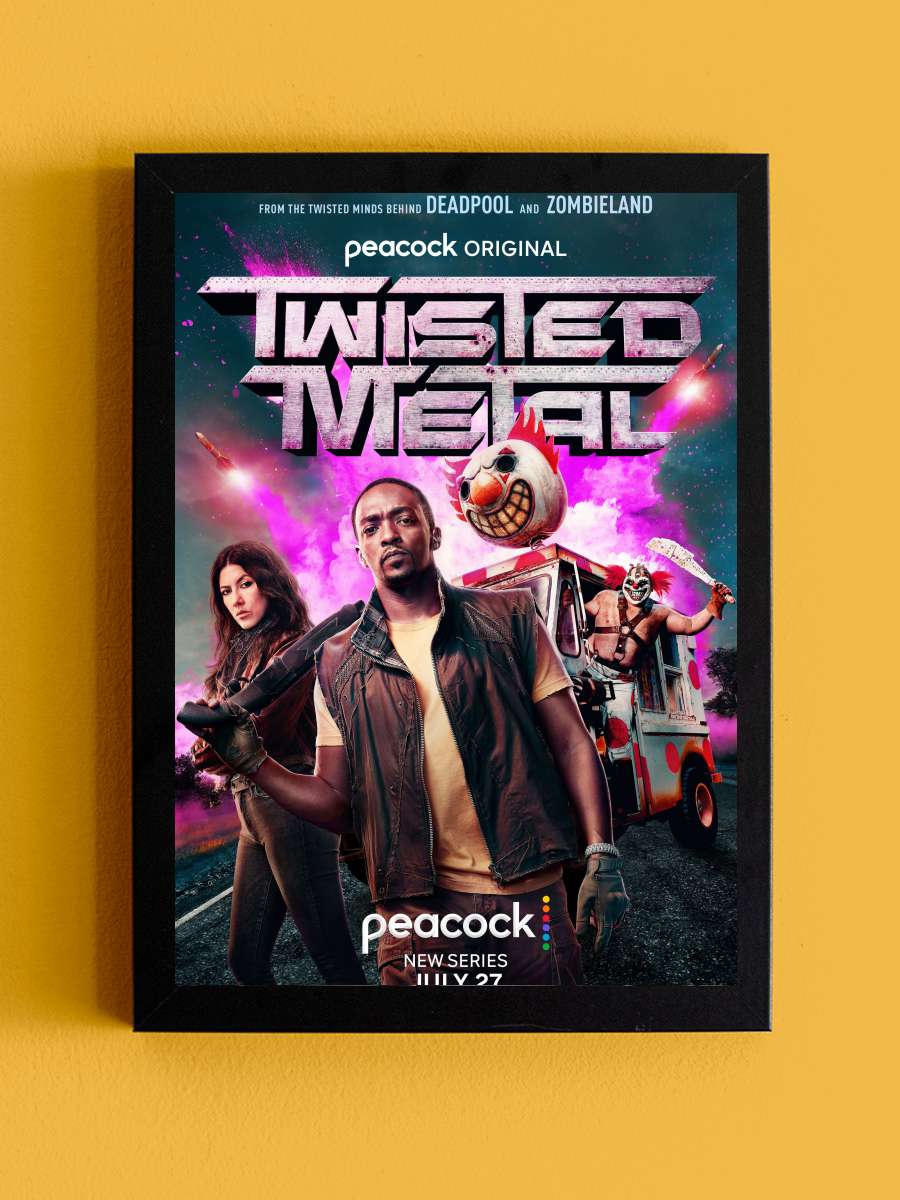 Twisted Metal Dizi Tablo Siyah Çerçeveli Dizi Poster Duvar Tablo - En İyi Fiyatlarla