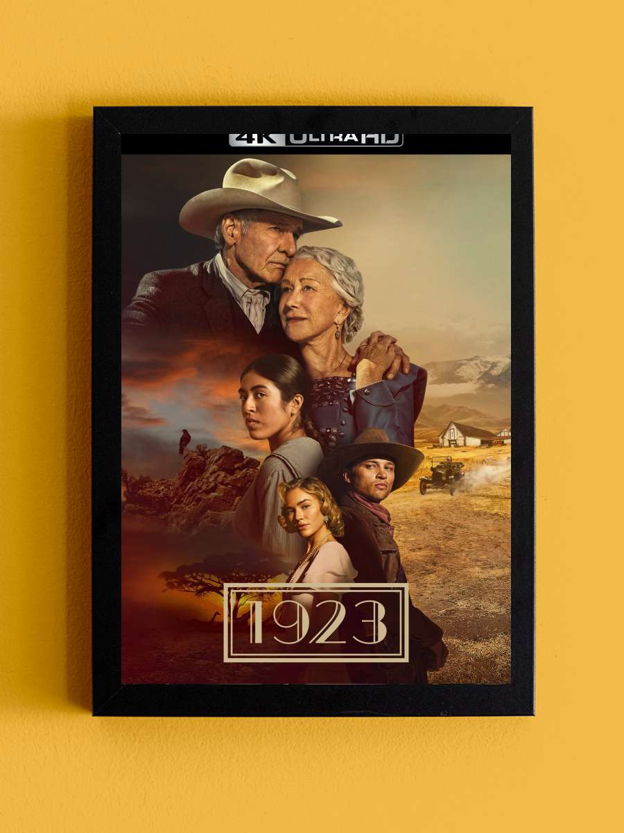 1923 Dizi Tablo Siyah Çerçeveli Dizi Poster Duvar Tablo