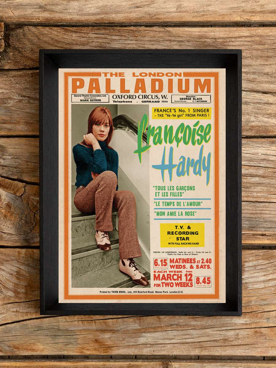 Francoise Hardy - Live at London Müzik Poster Tablo Siyah Çerçeveli Yüksek Kalite Müzik Duvar Tablo