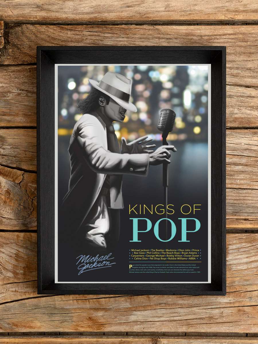 Legend Series-POP Music Müzik Poster Tablo Siyah Çerçeveli Yüksek Kalite Müzik Duvar Tablo