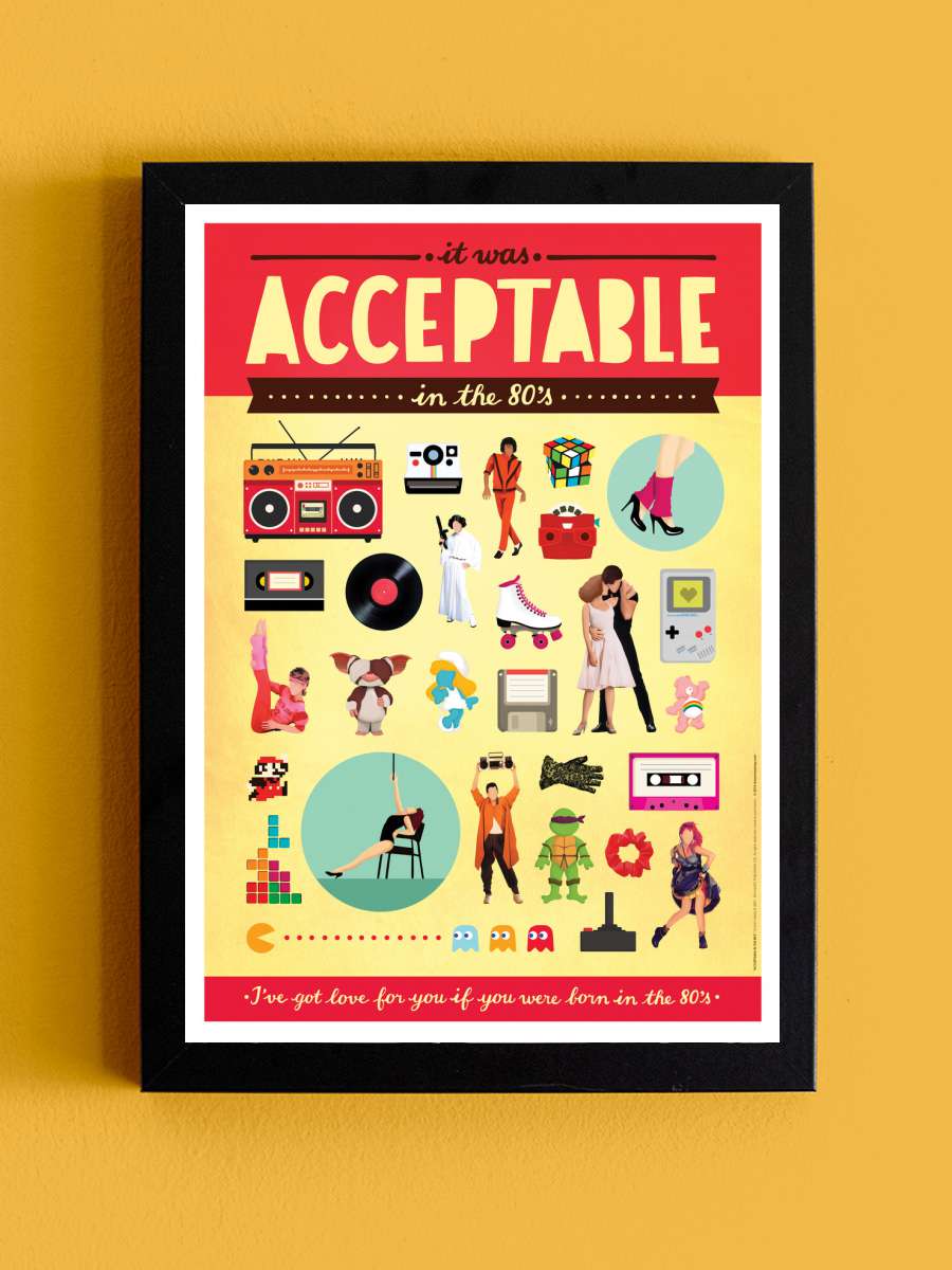 Acceptable Müzik Poster Tablo Siyah Çerçeveli Yüksek Kalite Müzik Duvar Tablo - En İyi Fiyatlarla