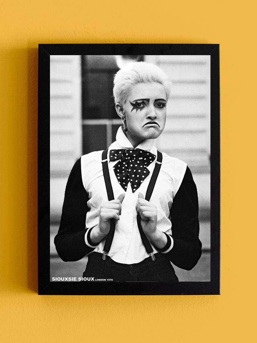 Siouxsie Sioux - Star Eye, London 1976 Müzik Poster Tablo Siyah Çerçeveli Yüksek Kalite Müzik Duvar Tablo