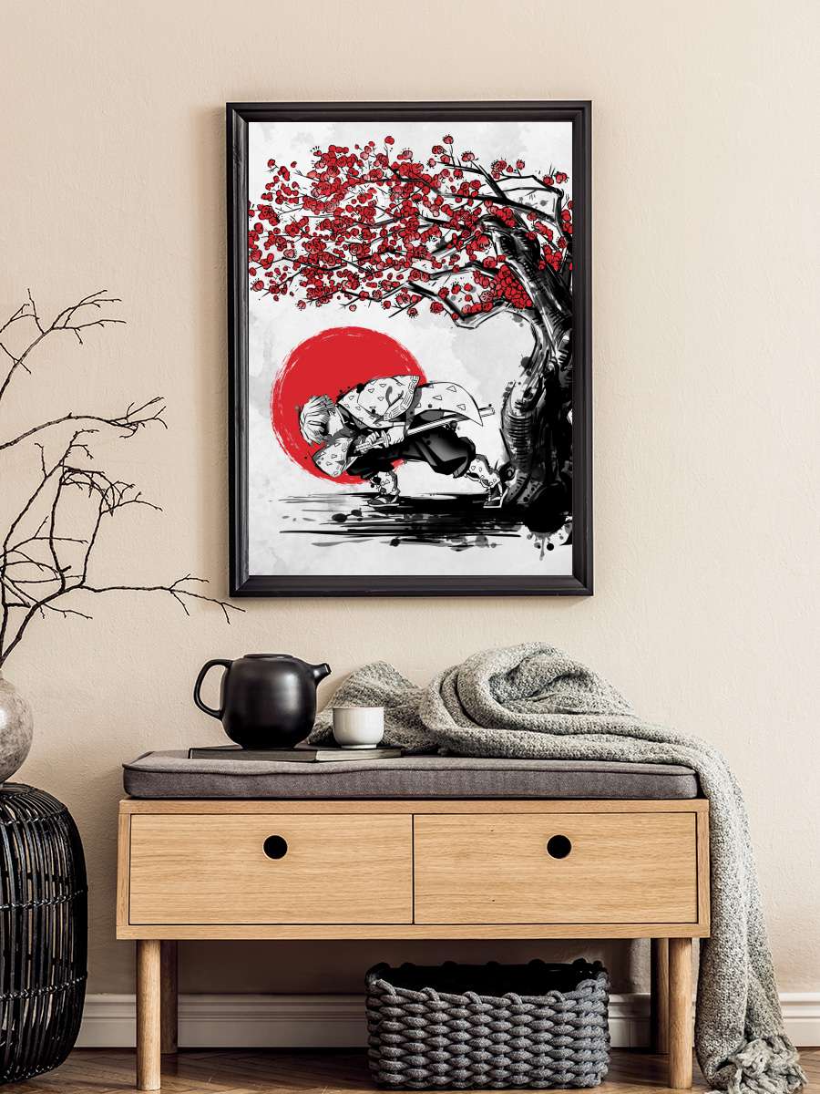 Thunder under the sun Anime Poster Tablo Siyah Çerçeveli Yüksek Kalite Anime Duvar Tablo