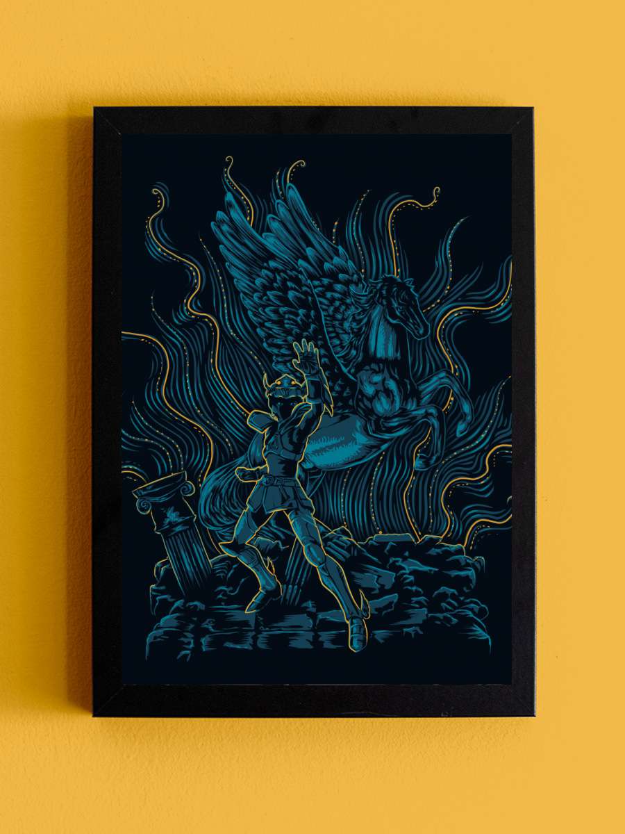 Post-impressionist Pegasus Anime Poster Tablo Siyah Çerçeveli Yüksek Kalite Anime Duvar Tablo