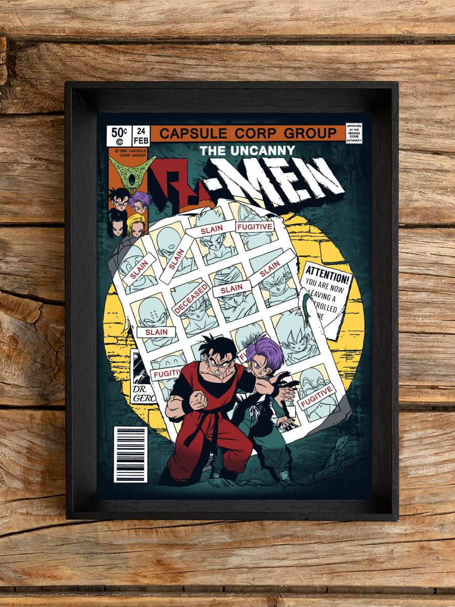 Z-Men Anime Poster Tablo Siyah Çerçeveli Yüksek Kalite Anime Duvar Tablo