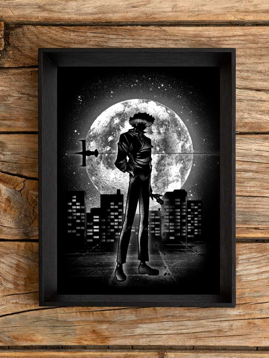 Moonlight Cowboy Anime Poster Tablo Siyah Çerçeveli Yüksek Kalite Anime Duvar Tablo