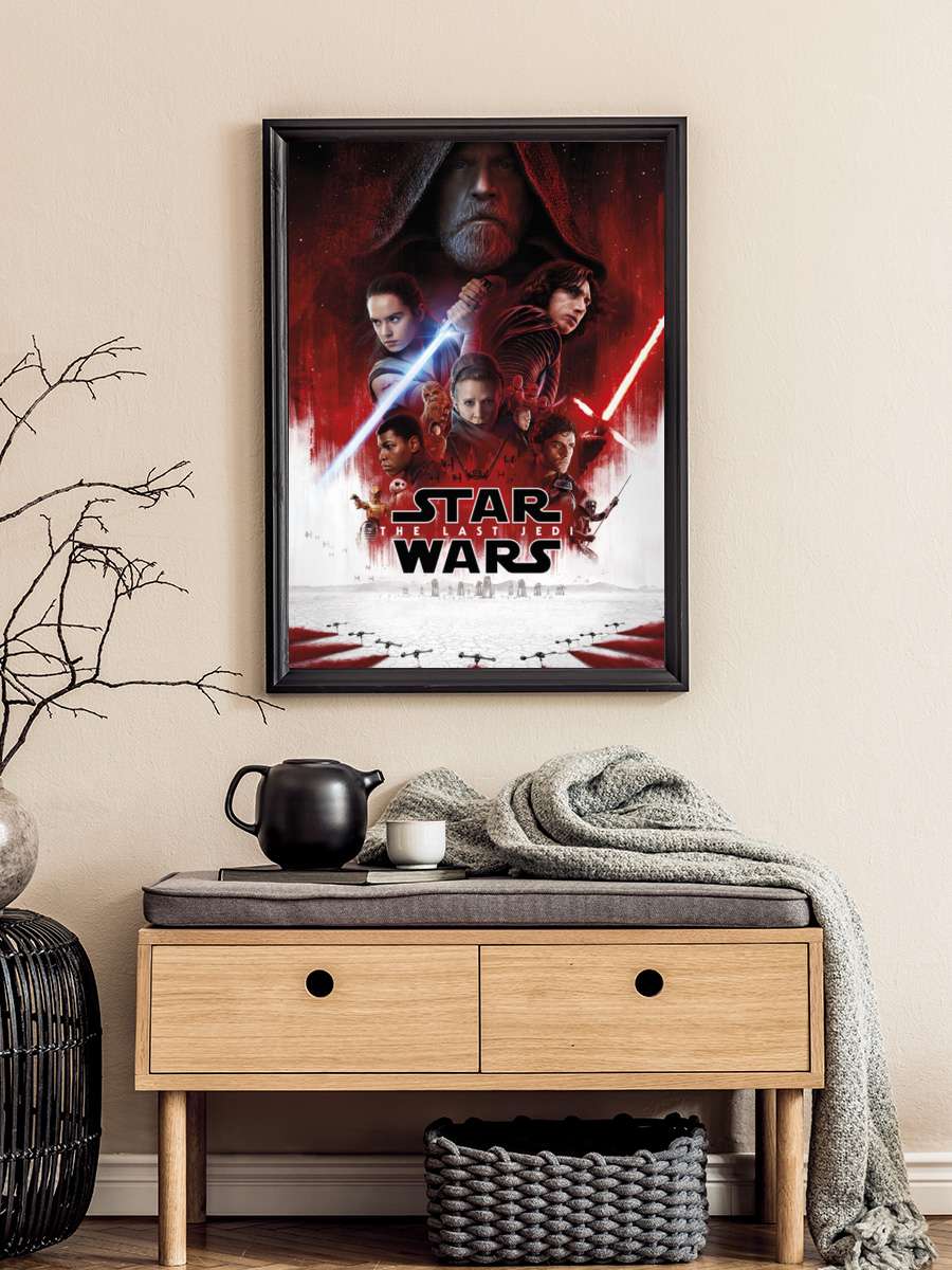 Star Wars: Episode VIII - The Last Jedi One… Film Poster Tablo Siyah Çerçeveli Yüksek Kalite Film Duvar Tablo