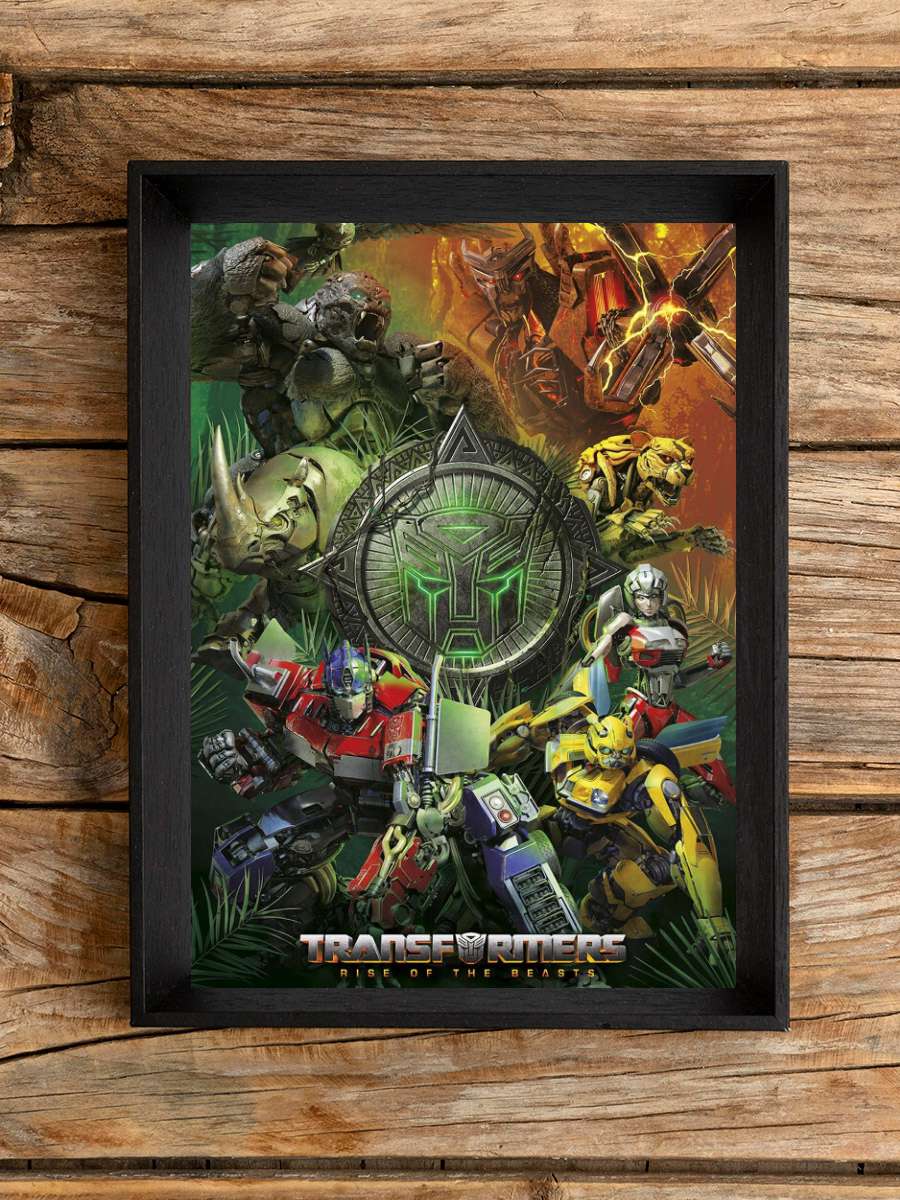 Transformers: Rise of the Beasts Film Poster Tablo Siyah Çerçeveli Yüksek Kalite Film Duvar Tablo