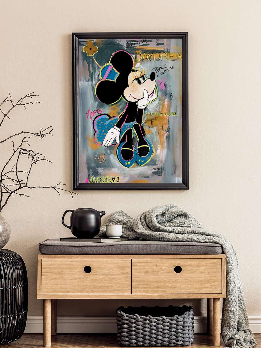 Daydream Minnie Film Poster Tablo Siyah Çerçeveli Yüksek Kalite Film Duvar Tablo