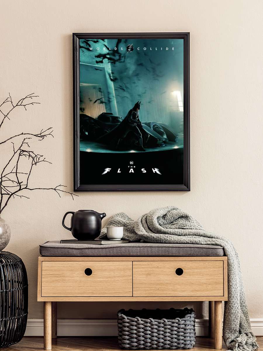 The Flash - Batman Film Poster Tablo Siyah Çerçeveli Yüksek Kalite Film Duvar Tablo