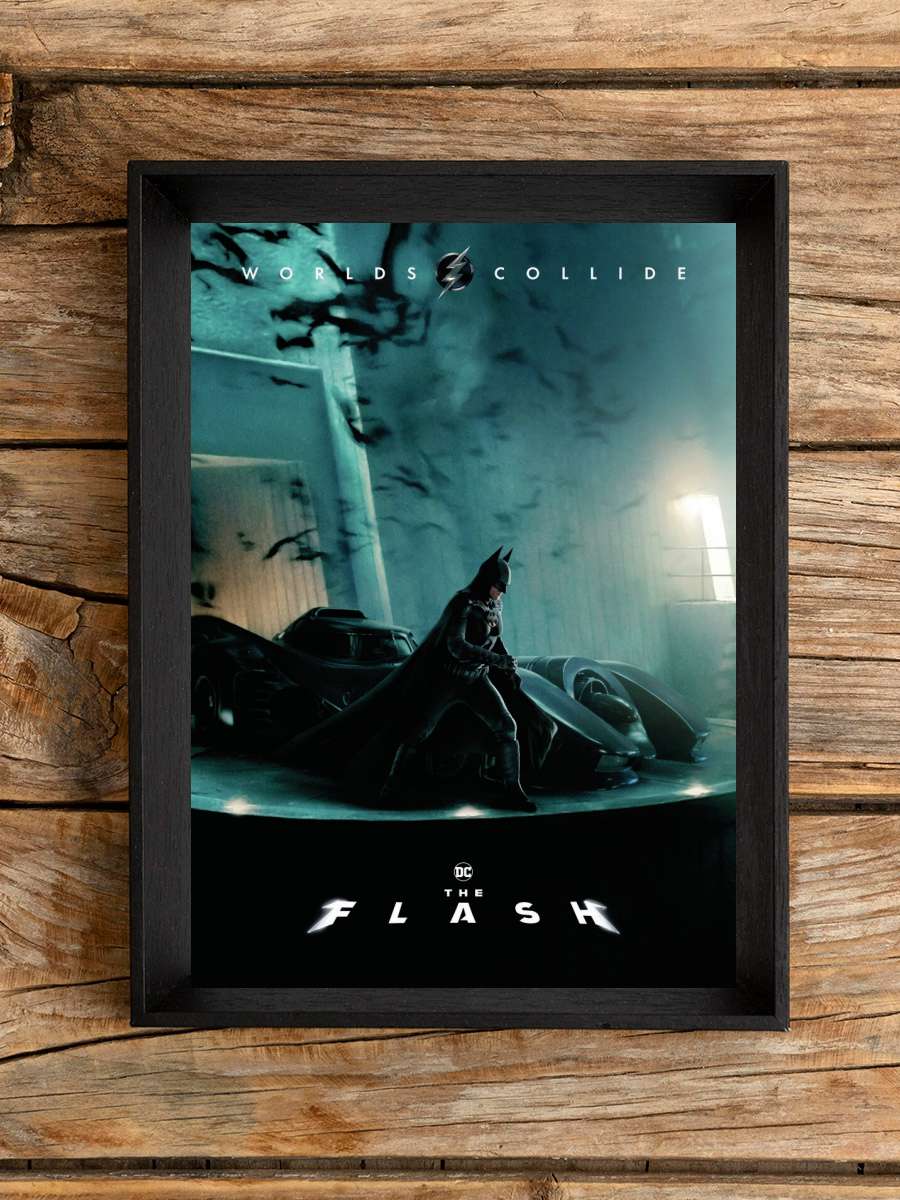 The Flash - Batman Film Poster Tablo Siyah Çerçeveli Yüksek Kalite Film Duvar Tablo