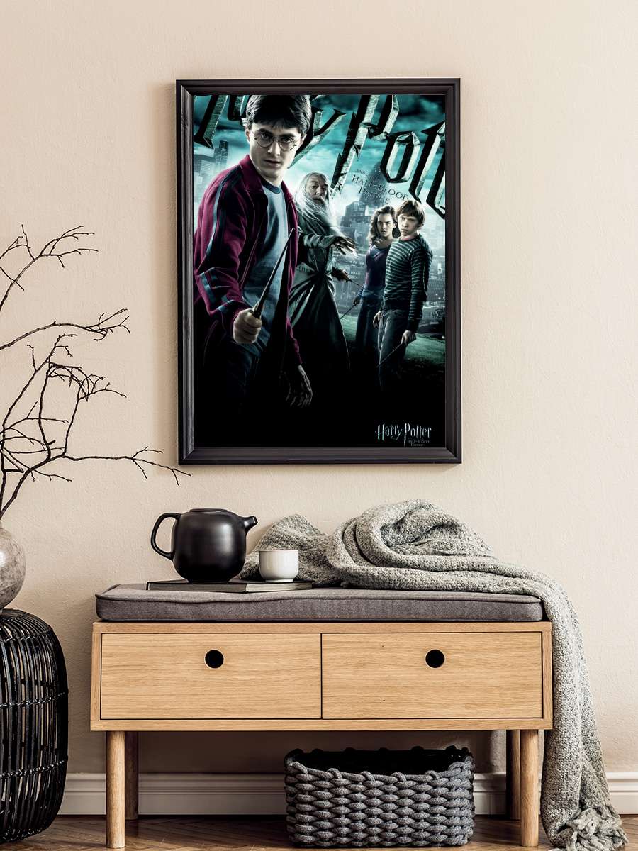 Harry Potter - Half-Blood Prince Film Poster Tablo Siyah Çerçeveli Yüksek Kalite Film Duvar Tablo