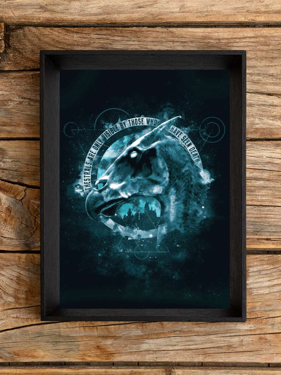 Harry Potter - Thestral Film Poster Tablo Siyah Çerçeveli Yüksek Kalite Film Duvar Tablo