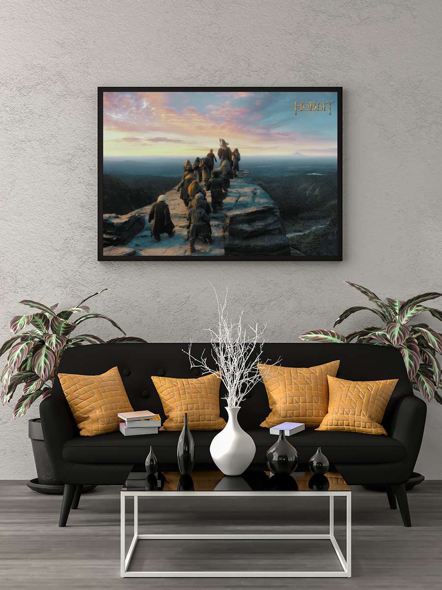 The Hobbit - Expedition Film Poster Tablo Siyah Çerçeveli Yüksek Kalite Film Duvar Tablo