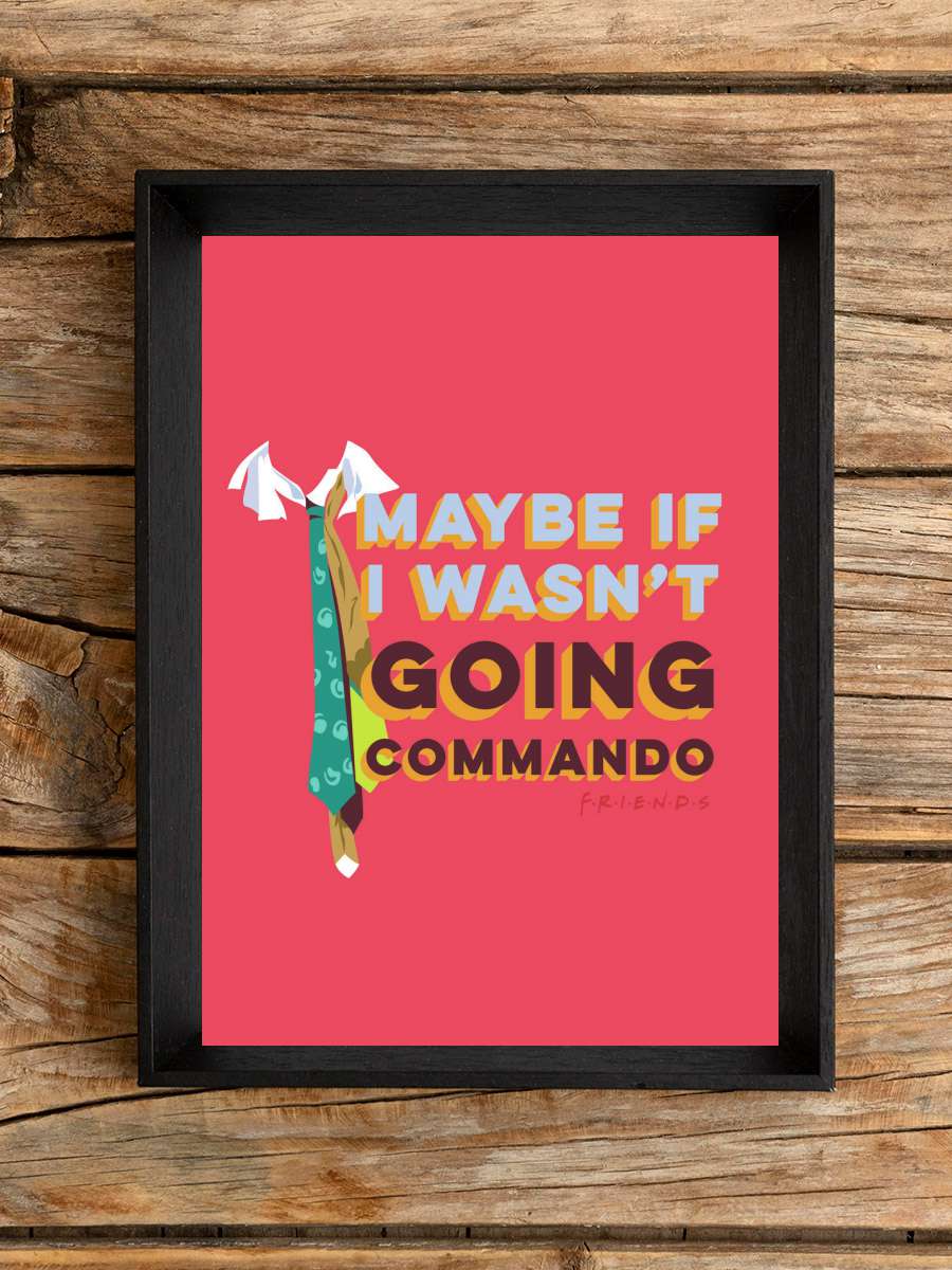 Friends - Commando Film Poster Tablo Siyah Çerçeveli Yüksek Kalite Film Duvar Tablo