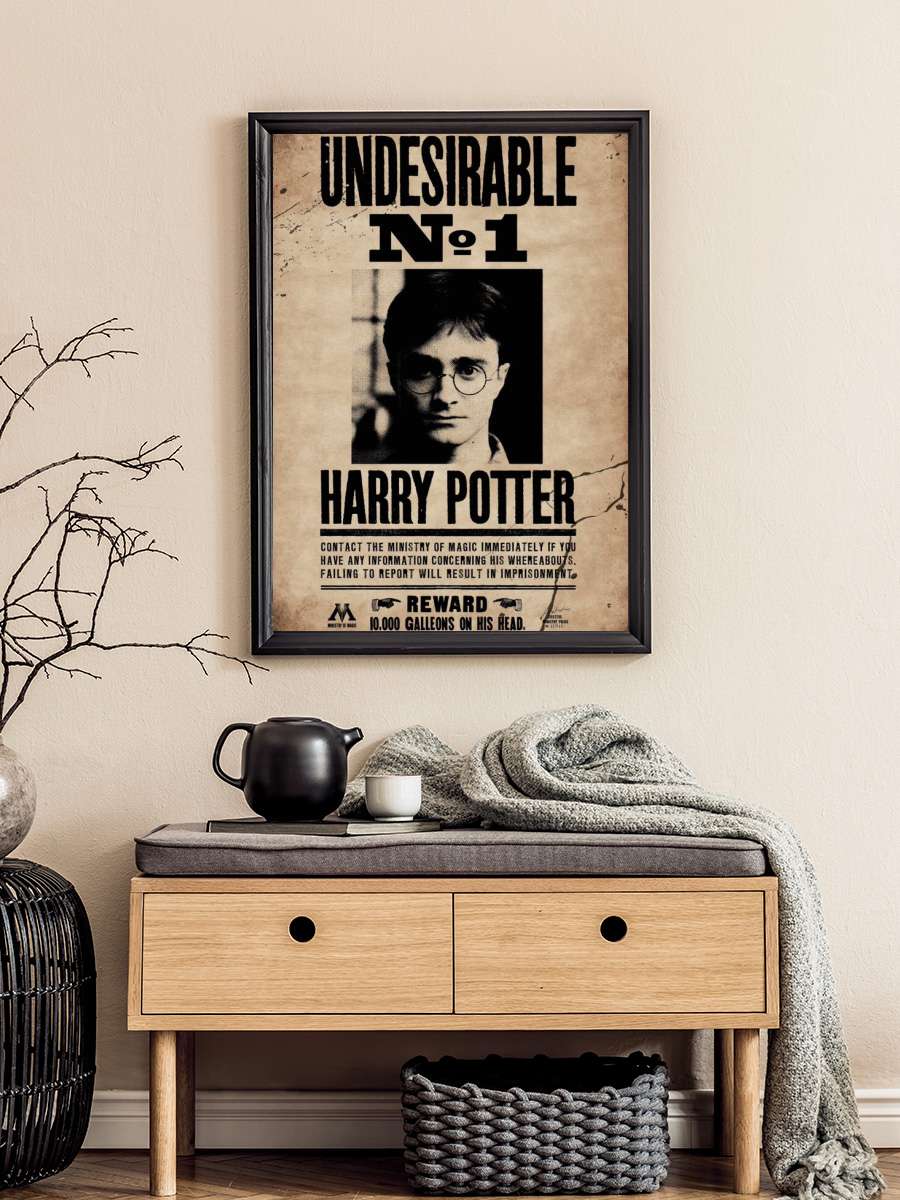 Harry Potter - Undesirable no.1 Film Poster Tablo Siyah Çerçeveli Yüksek Kalite Film Duvar Tablo