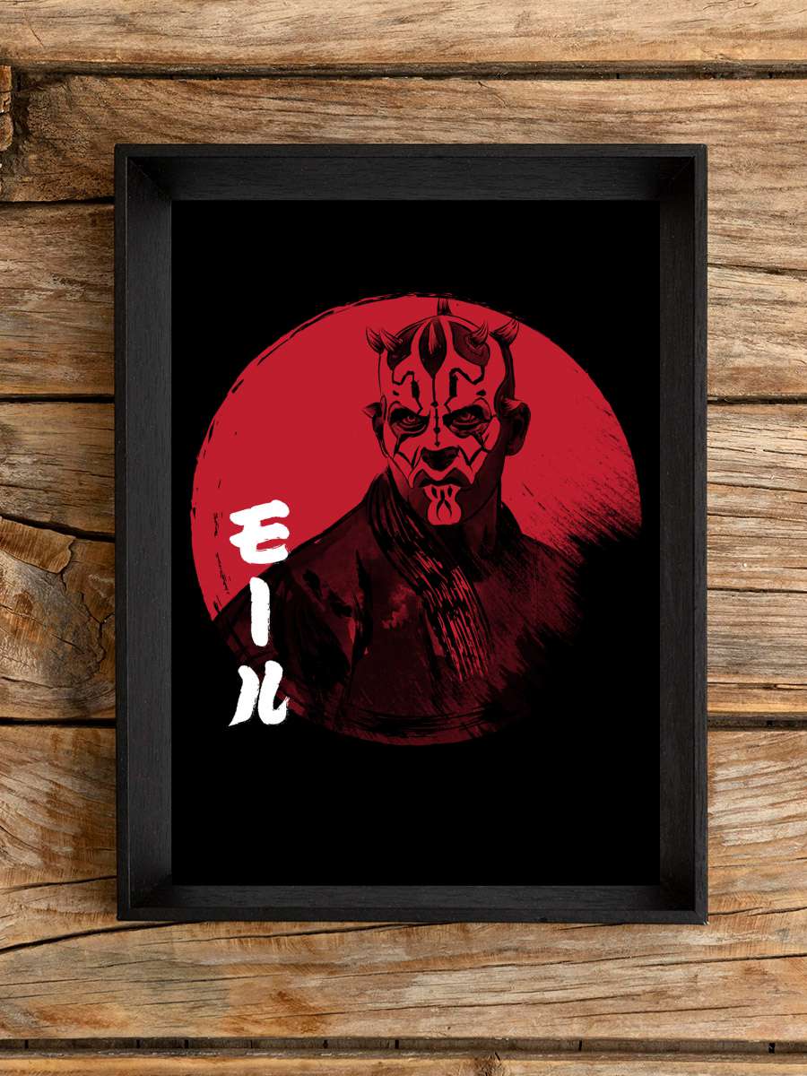 Red sun Maul Film Poster Tablo Siyah Çerçeveli Yüksek Kalite Film Duvar Tablo