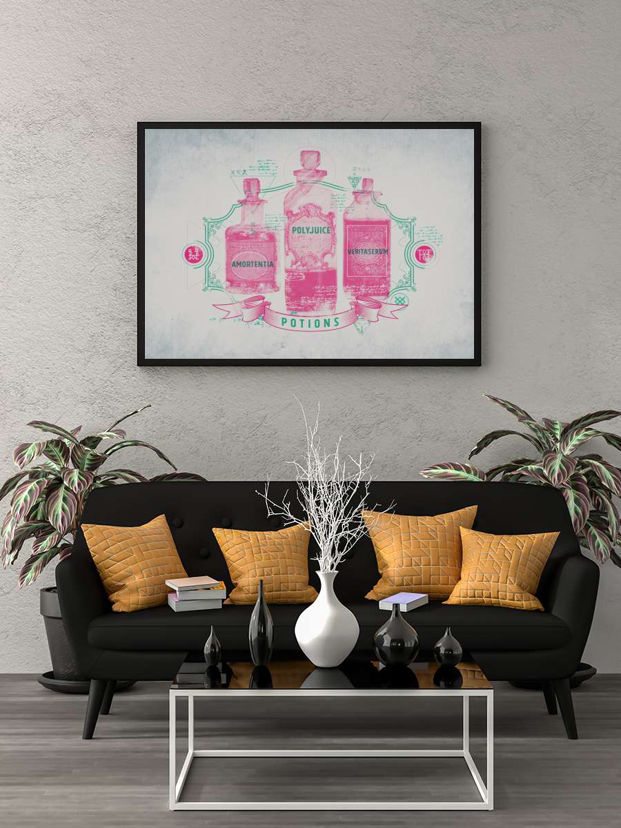 Harry Potter - Potions Film Poster Tablo Siyah Çerçeveli Yüksek Kalite Film Duvar Tablo