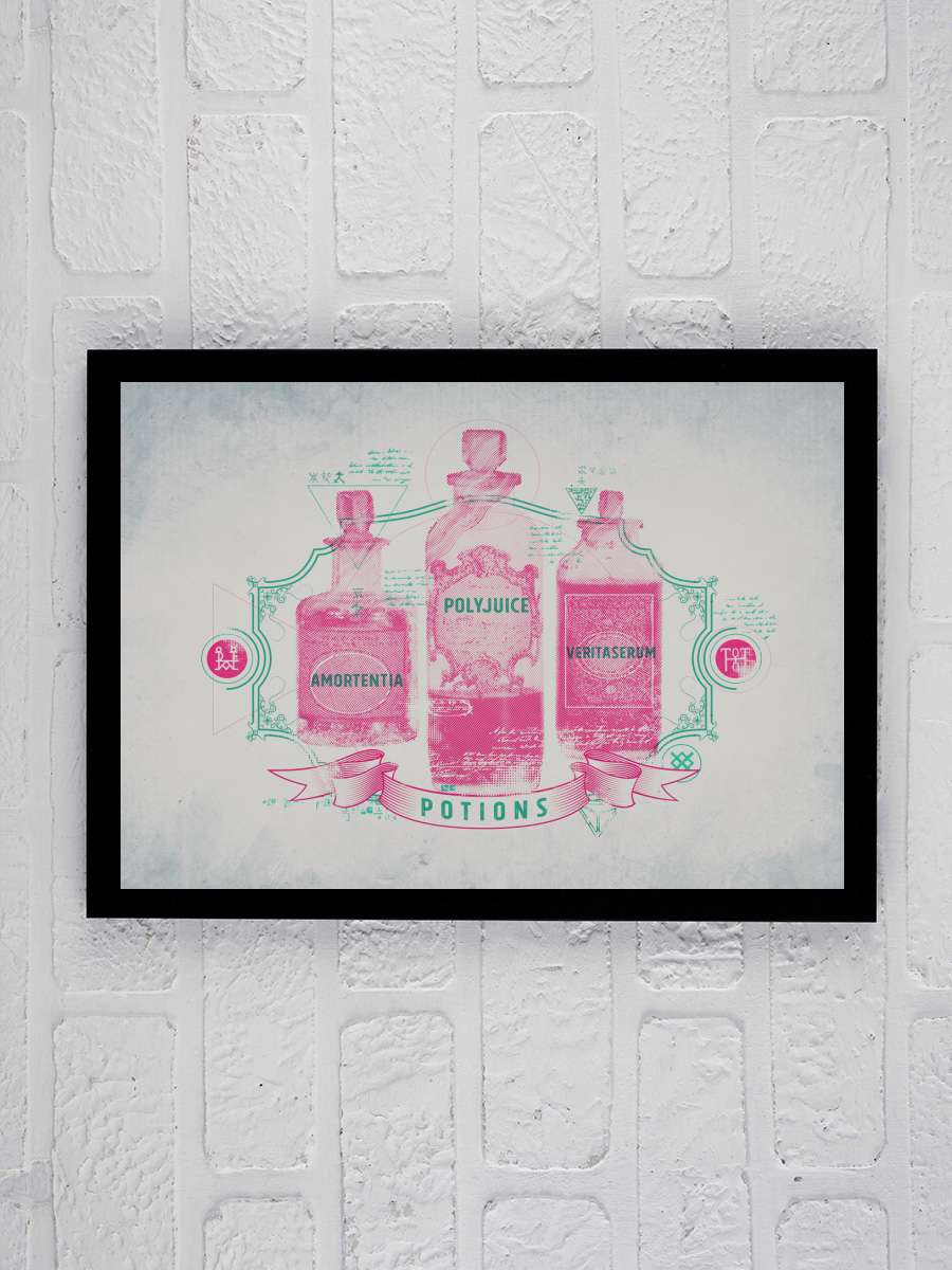 Harry Potter - Potions Film Poster Tablo Siyah Çerçeveli Yüksek Kalite Film Duvar Tablo