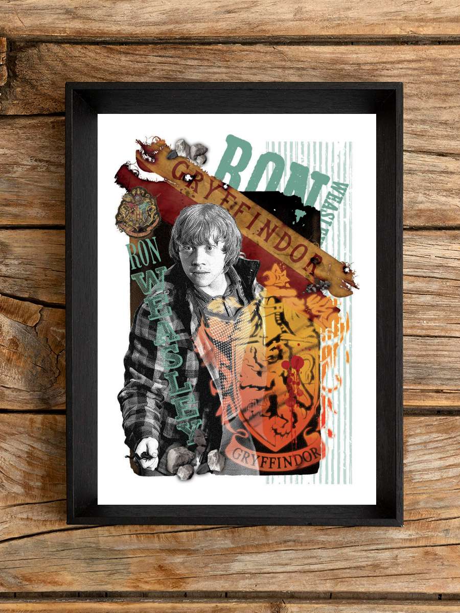 Harry Potter - Ron Weasley Film Poster Tablo Siyah Çerçeveli Yüksek Kalite Film Duvar Tablo