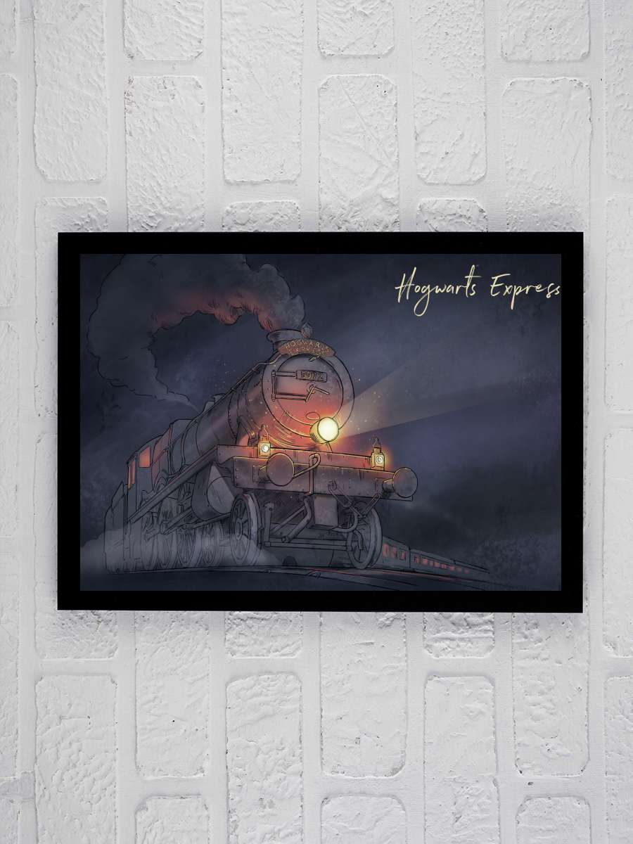 Harry Potter - Hogwarts Express Film Poster Tablo Siyah Çerçeveli Yüksek Kalite Film Duvar Tablo