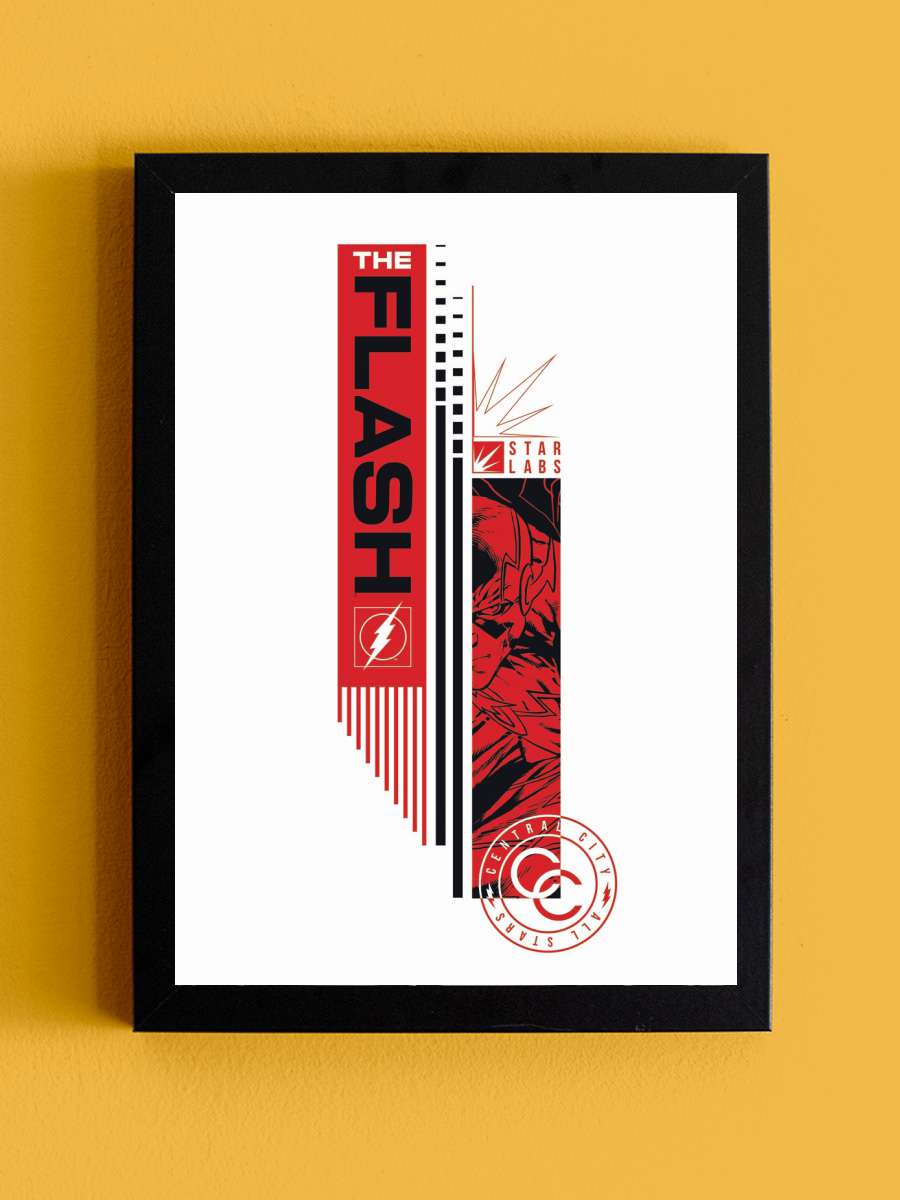 Flash - Human Whirlwind Film Poster Tablo Siyah Çerçeveli Yüksek Kalite Film Duvar Tablo - En İyi Fiyatlarla