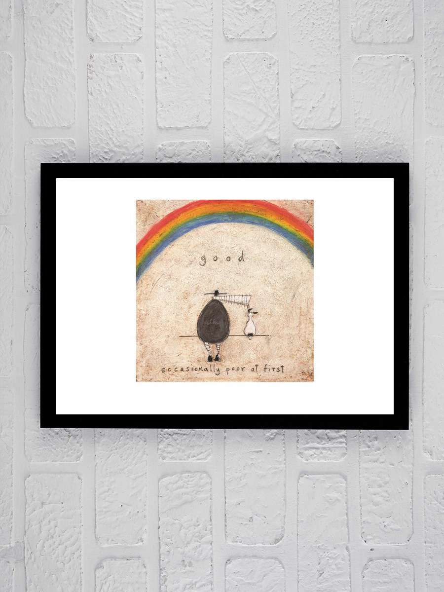 Sam Toft - Good. Occasionally Poor at First Sanatsal Modern Tablo Siyah Çerçeveli Poster Modern Duvar Tablo