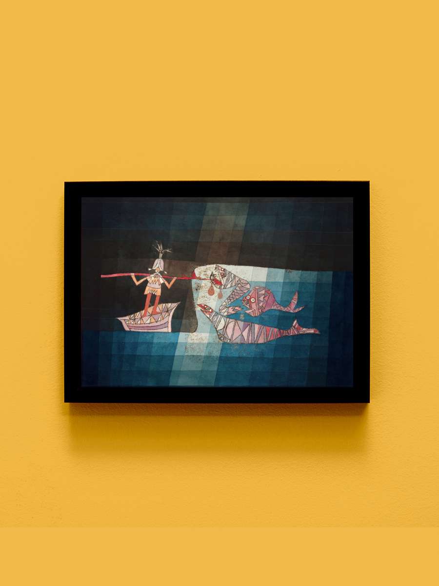 The Seafarers - Paul Klee Sanatsal Modern Tablo Siyah Çerçeveli Poster Modern Duvar Tablo - En İyi Fiyatlarla