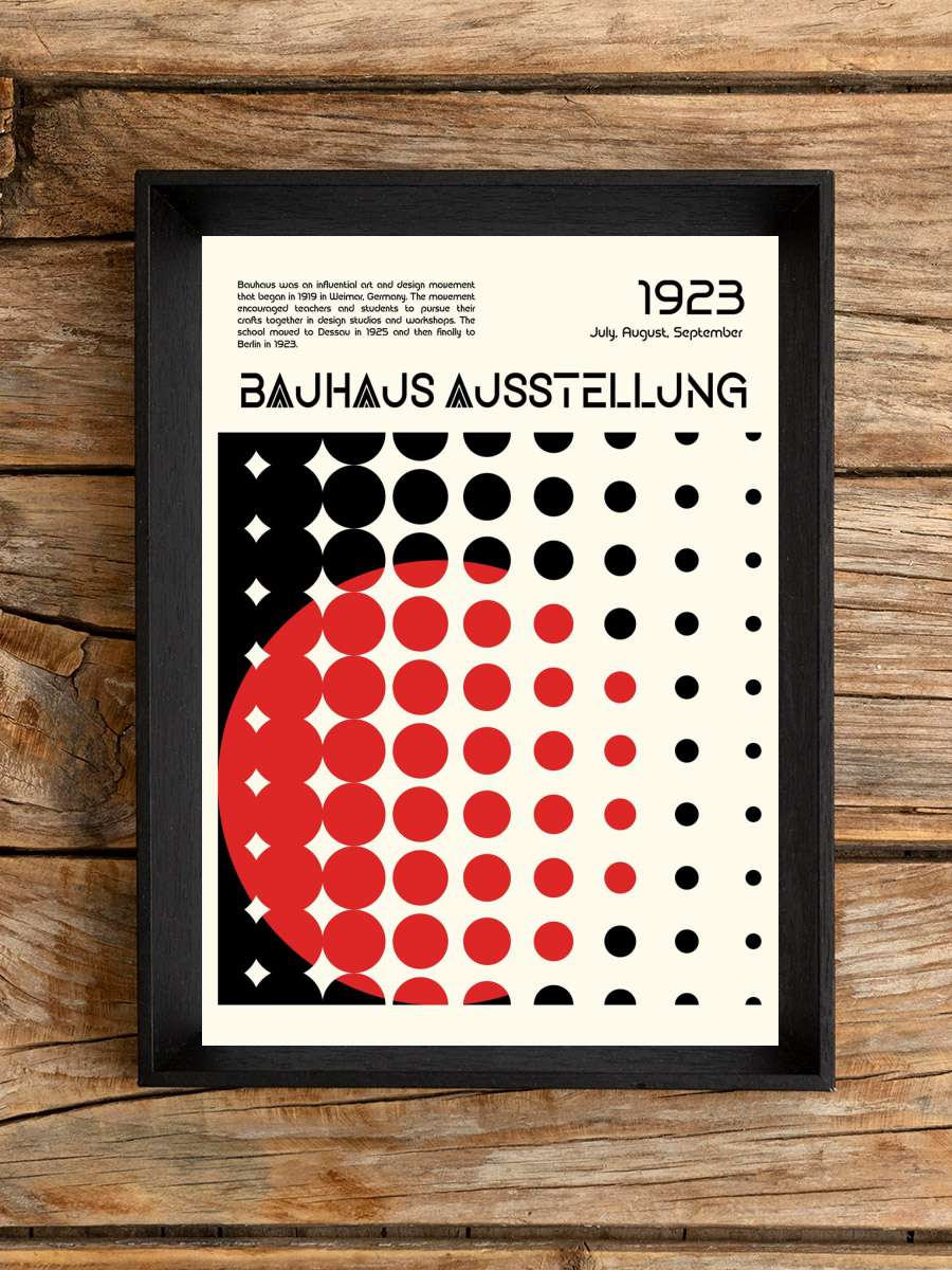 Bauhaus Ausstellung Sanatsal Modern Tablo Siyah Çerçeveli Poster Modern Duvar Tablo