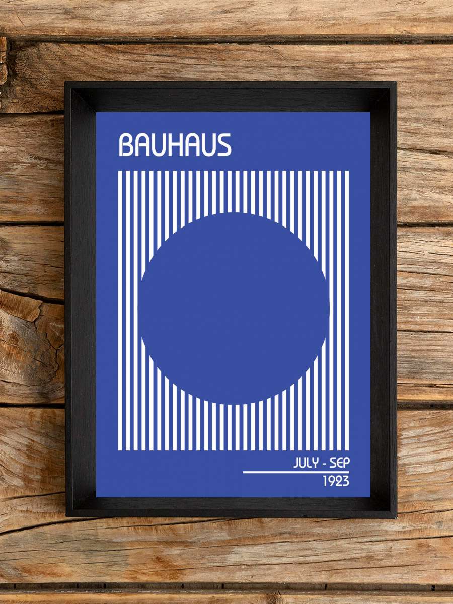 Bauhaus Blue Sanatsal Modern Tablo Siyah Çerçeveli Poster Modern Duvar Tablo
